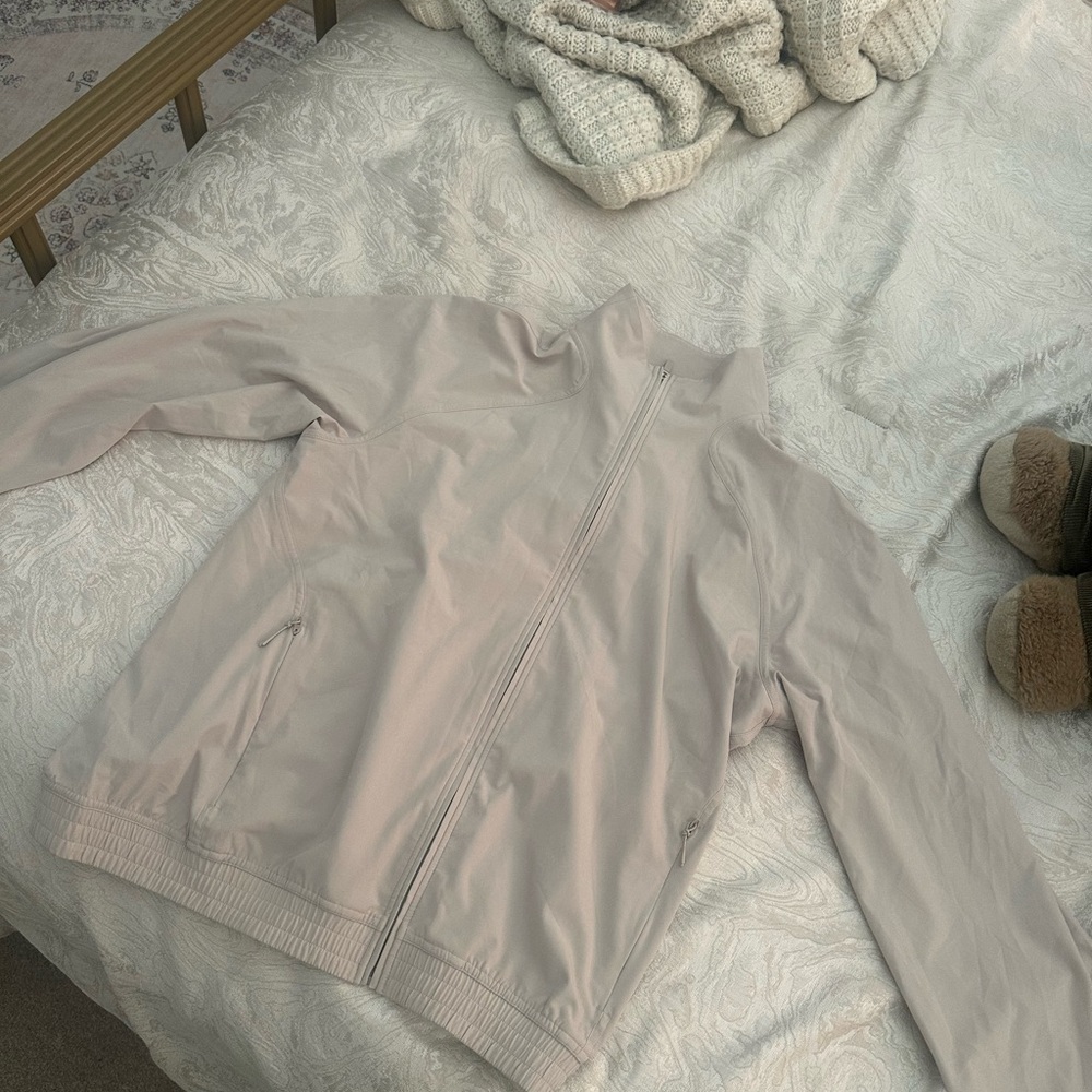 Lululemon Athletica Soft Beige Bomber Jacket